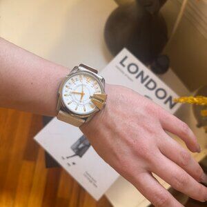 Diesel Gold and White Chronograph Watch
